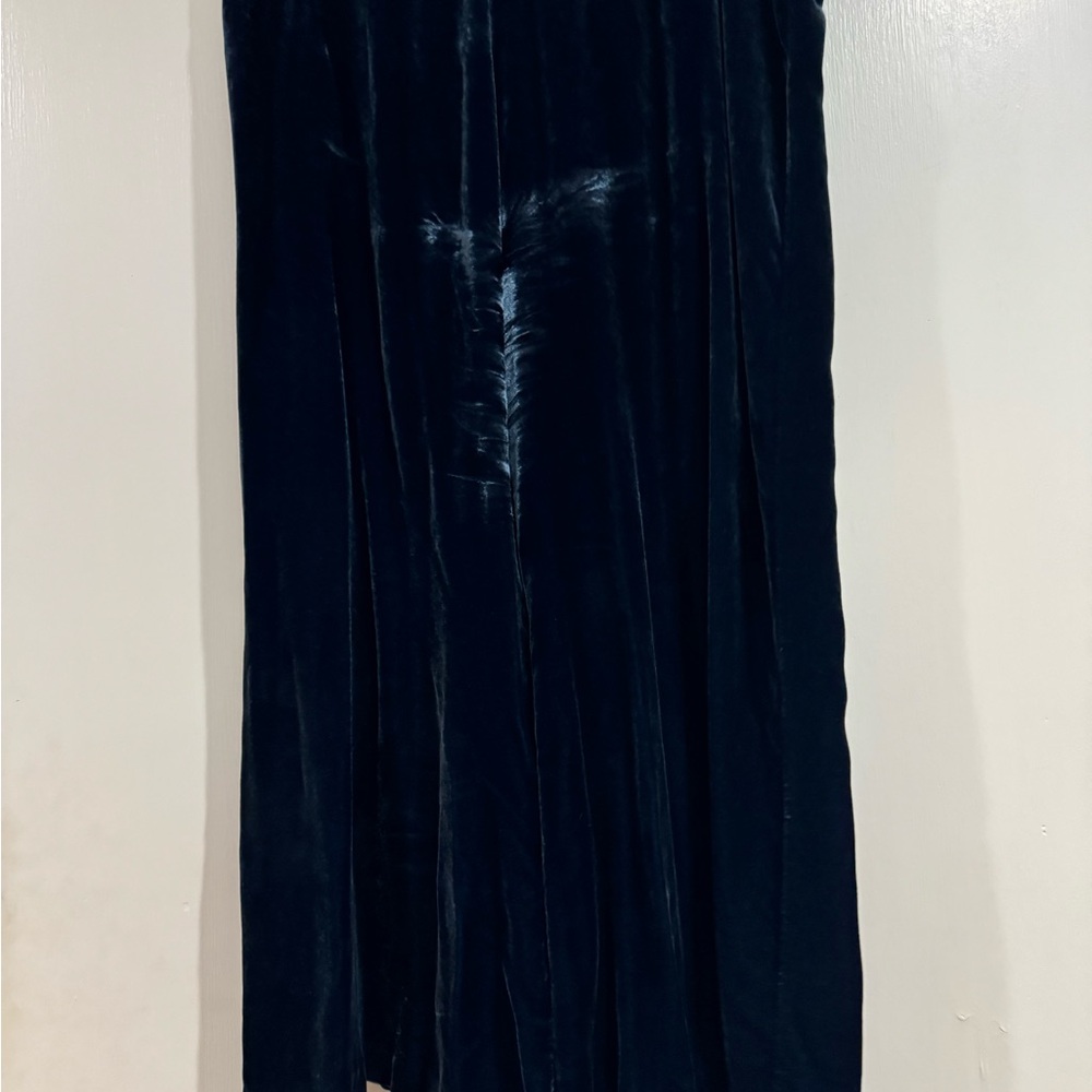 Johnny Was Jade Midnight Blue Velvet Culotte Pants